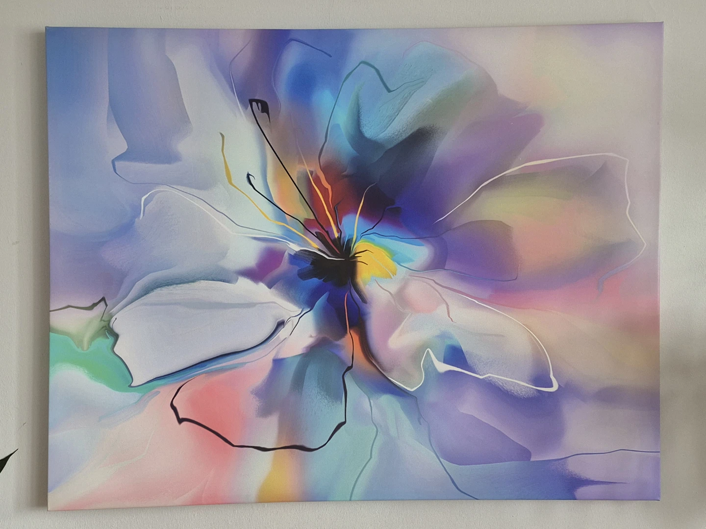 Abstract Flower Canvas Art Print