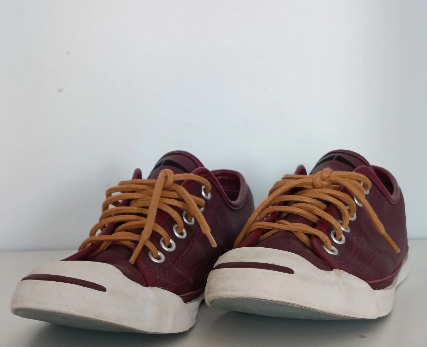 Converse Jack Purcell Leather – Wine Red – Men’s 5.5 – Clean - photo 3