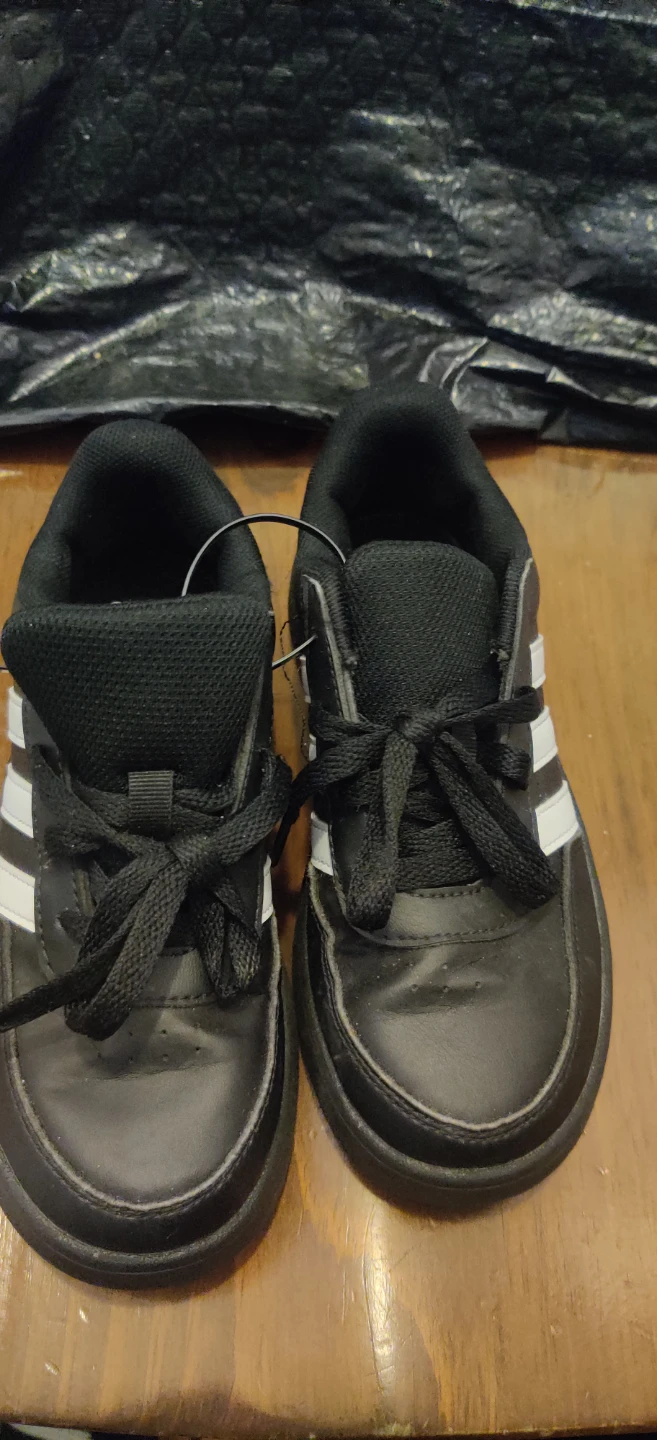 Adidas Black Sneakers with White Stripes