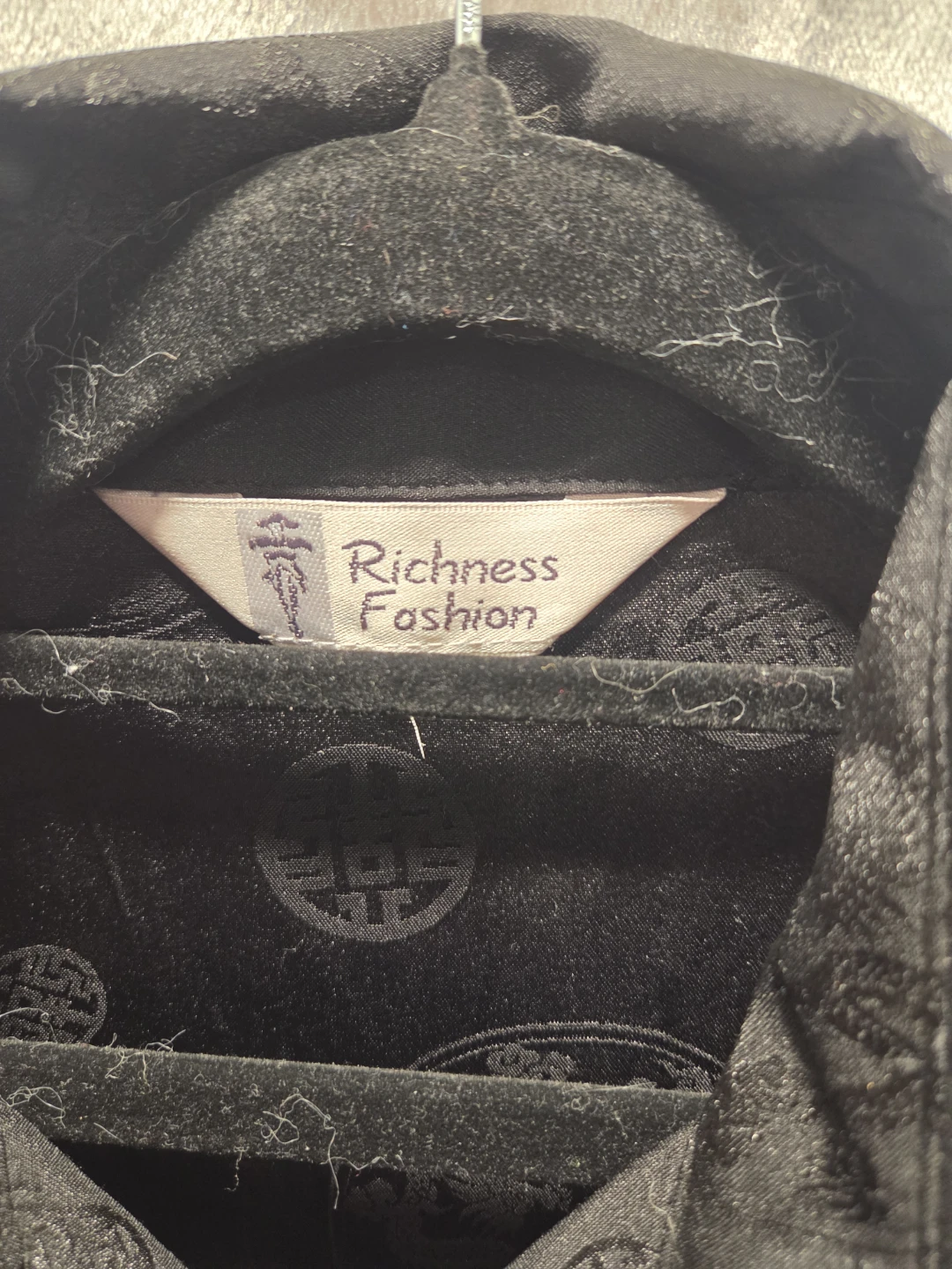 Richness Fashion Black Brocade Button-Up Shirt - photo 2