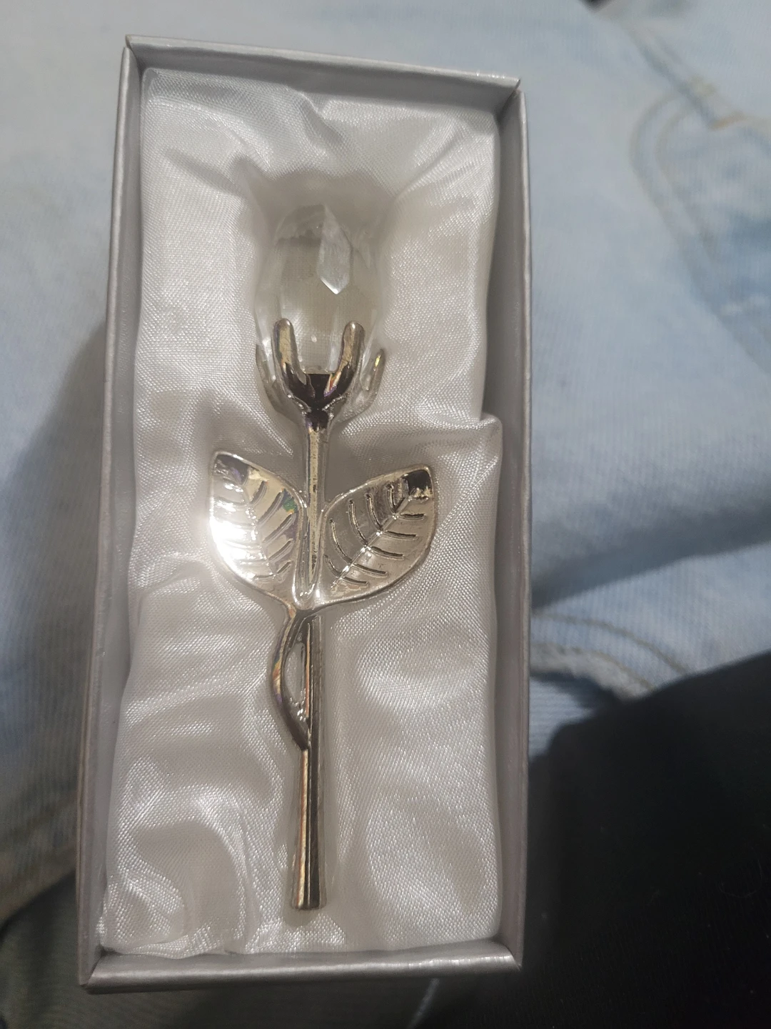 Crystal Rose Figurine