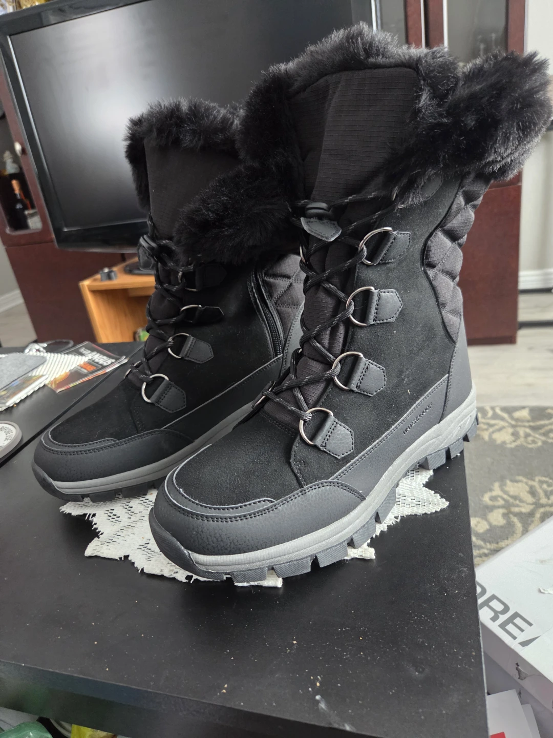 Dream Pairs Black Faux Fur Lined Winter Boots - photo 2