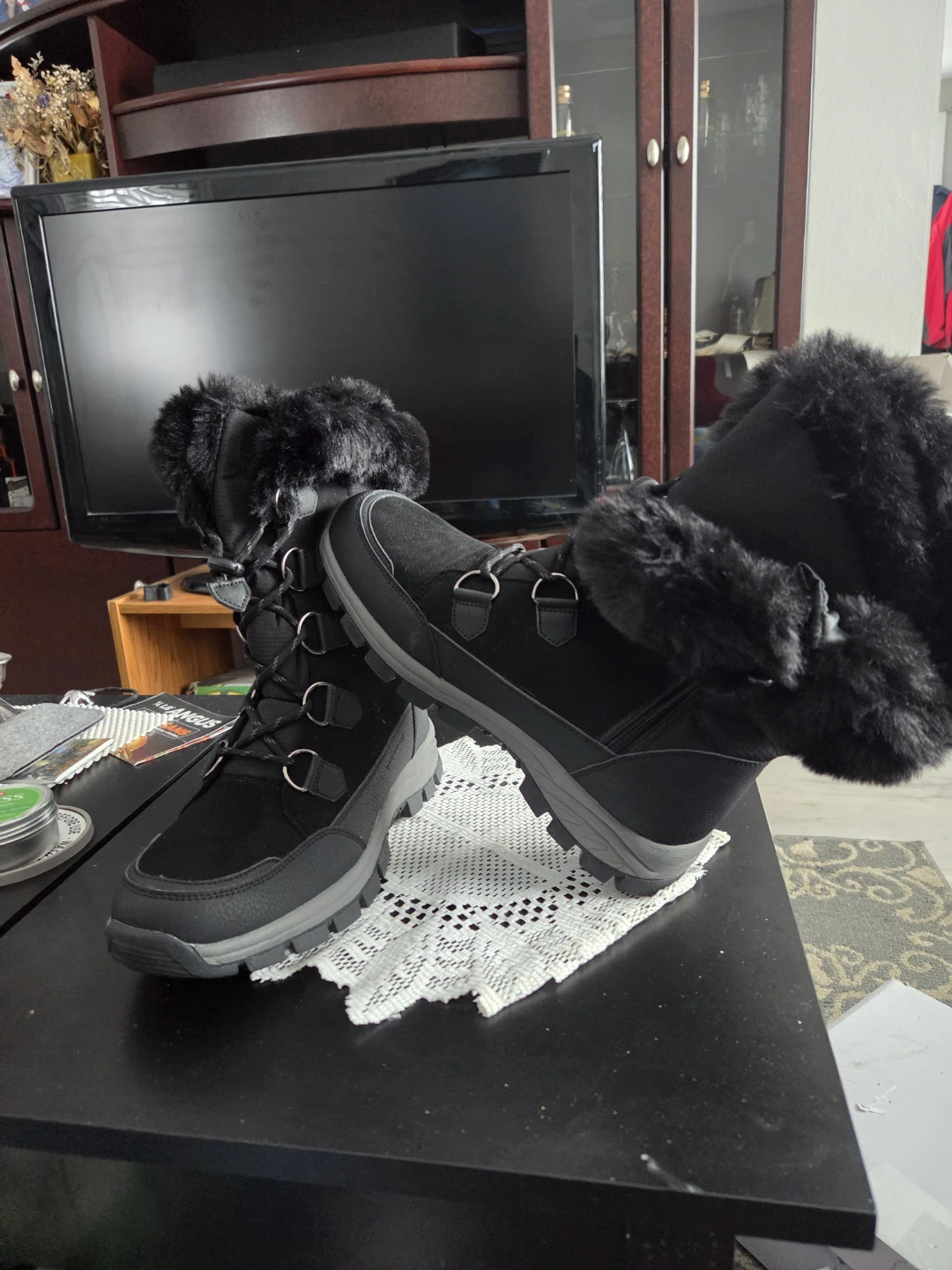 Dream Pairs Black Faux Fur Lined Winter Boots - photo 4