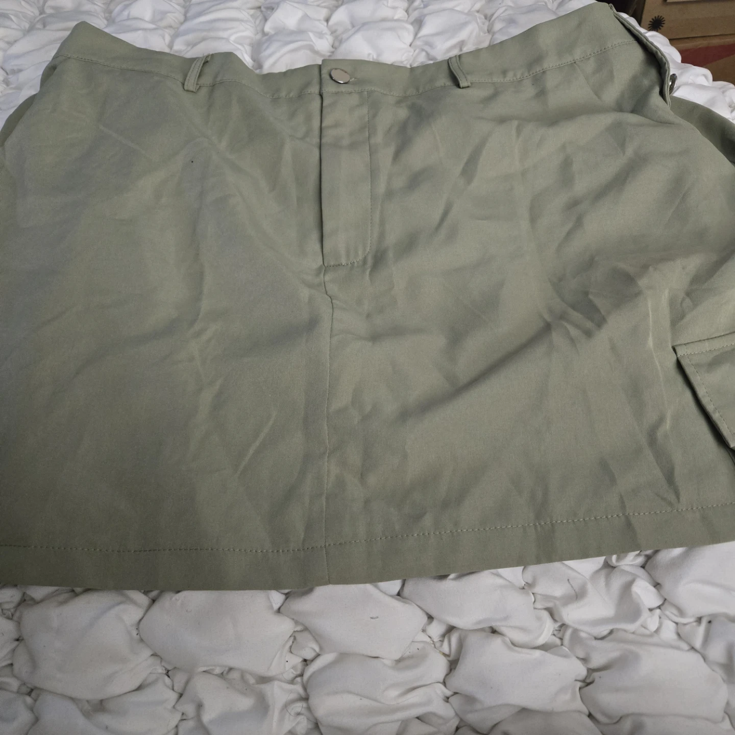 Sage Green Cargo Skirt