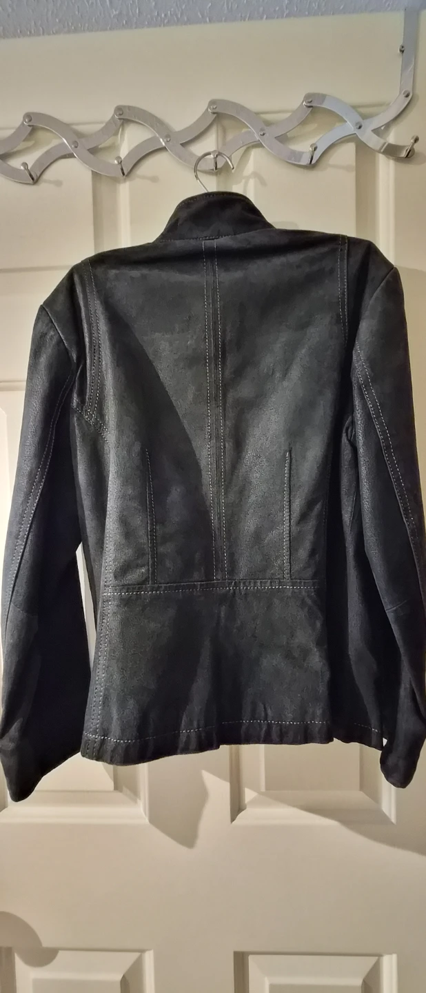 Danier Black Faux Leather Jacket - Medium - photo 3