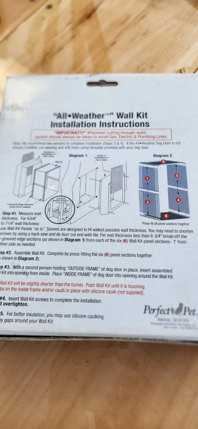 All-Weather Wall Installation Kit for Medium Dog Doors - photo 3