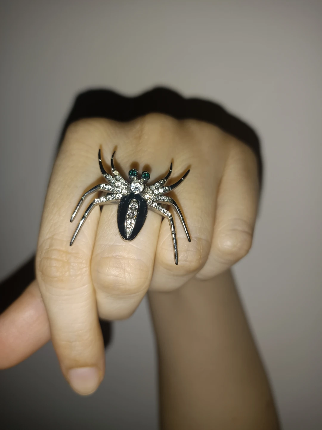 Sparkly Spider Ring، Stainless Steel with 316 stamp. Size 7 & 8 - photo 4