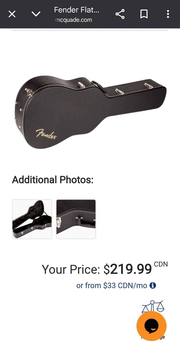 Fender Black Acoustic Guitar Hard Case - photo 4