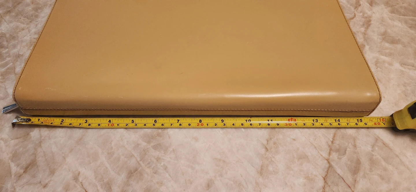 Tan Leather Briefcase / Laptop Bag - photo 3