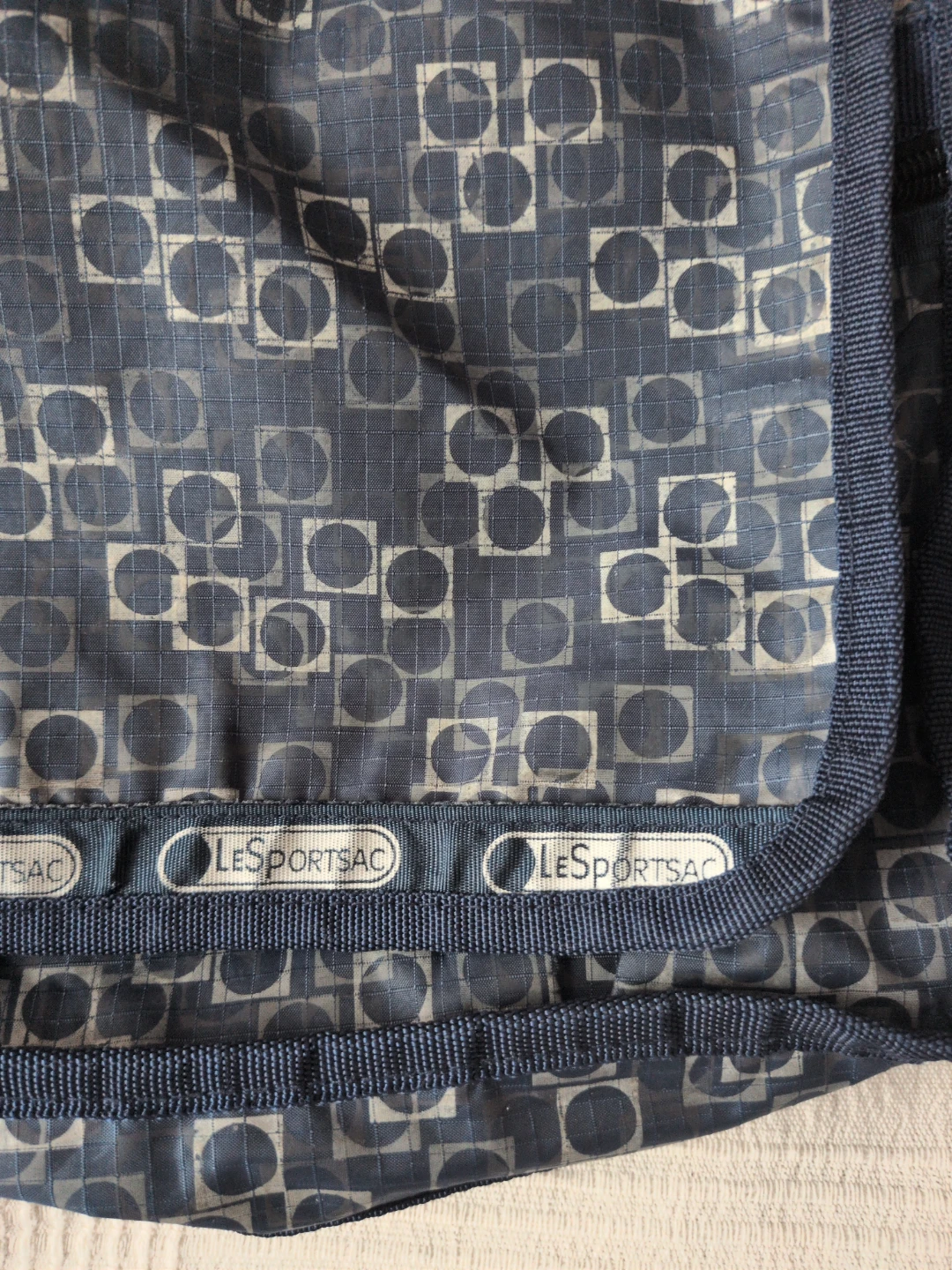 LeSportsac Messenger Bag - Blue Geometric Pattern - photo 2
