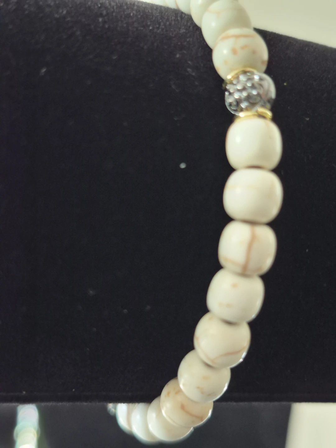 White Moonstone Beaded Bracelet - 6mm Beads