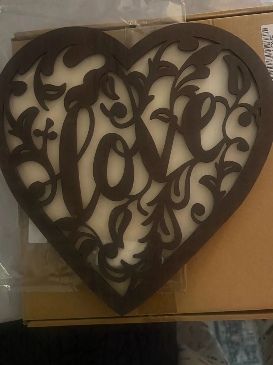 Set of 2 Heart Shaped "Love" LED Light Decor - photo 3