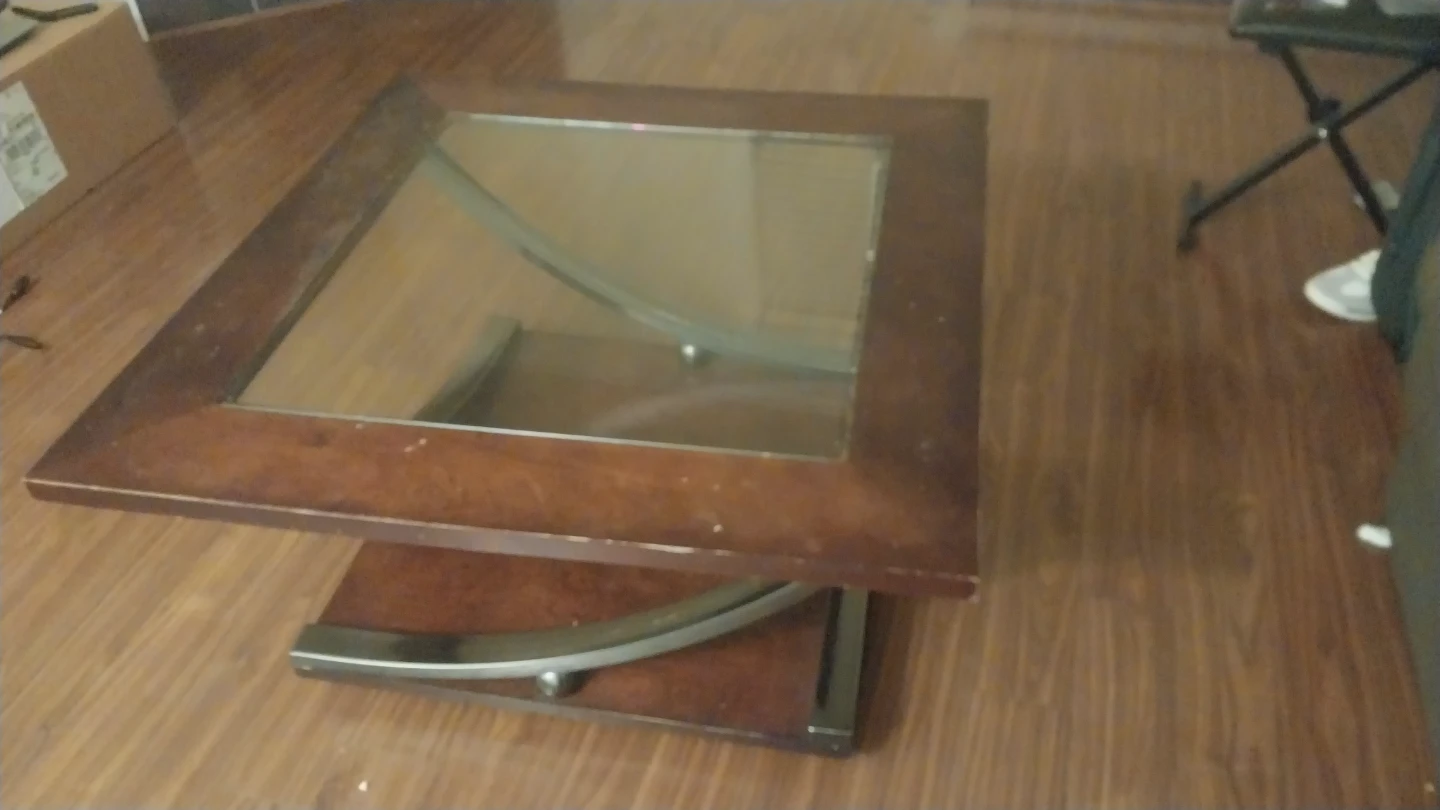Wood and Glass Coffee Table - photo 2