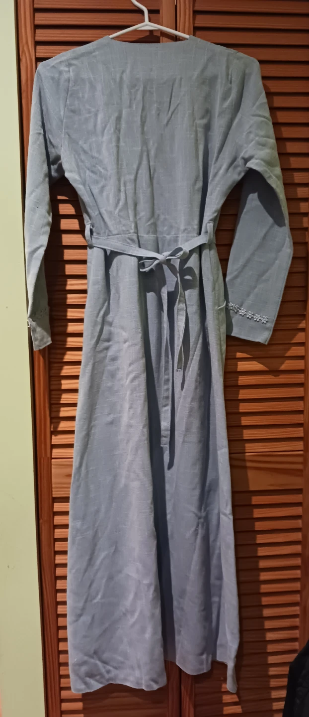 🏆Winter Light Blue Embroidered Maxi Dress - photo 2