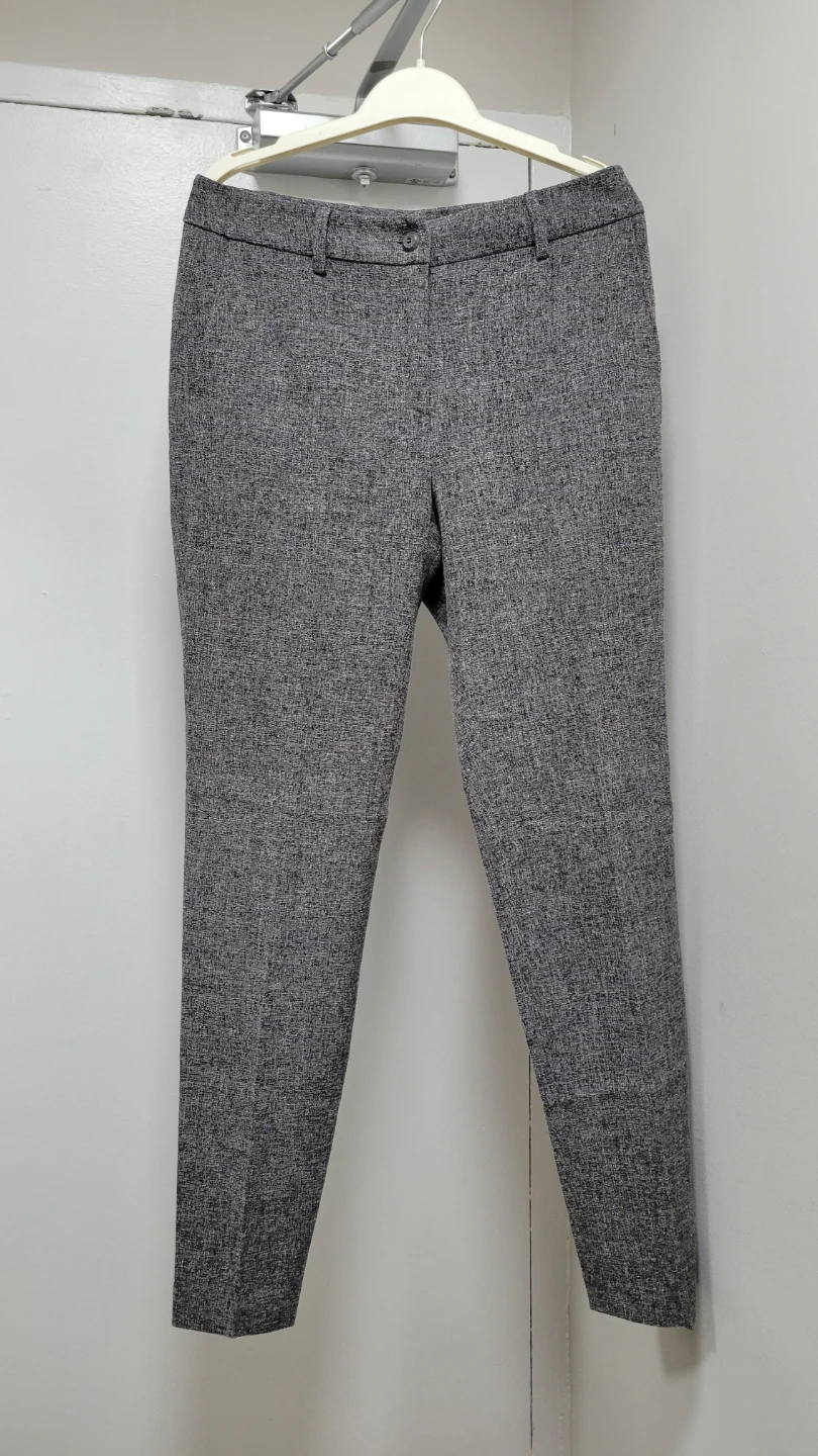 Franco Mirabelli Grey Textured Trousers
