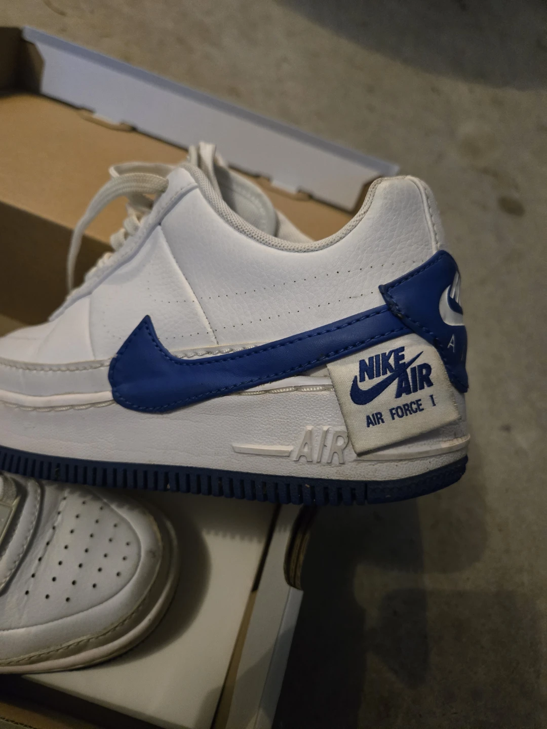 Nike Air Force 1 White/Blue Sneakers - photo 2