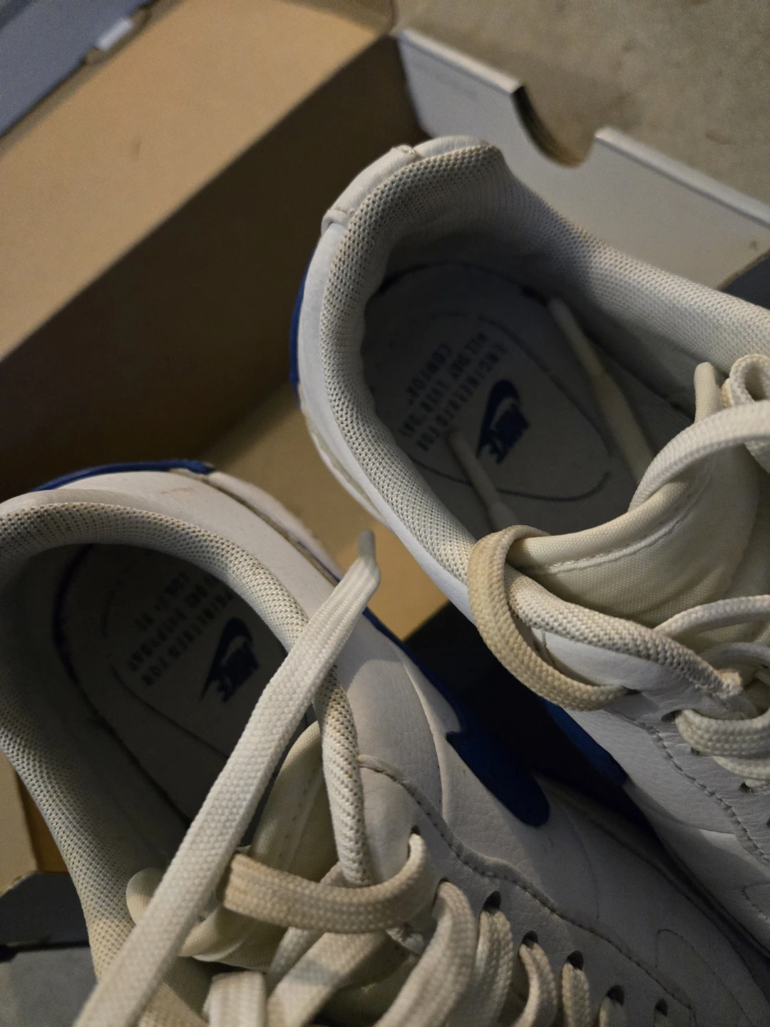 Nike Air Force 1 White/Blue Sneakers - photo 4