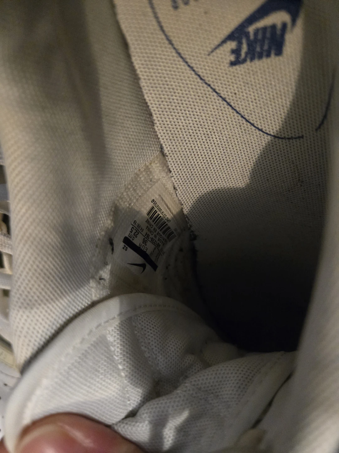Nike Air Force 1 White/Blue Sneakers - photo 5