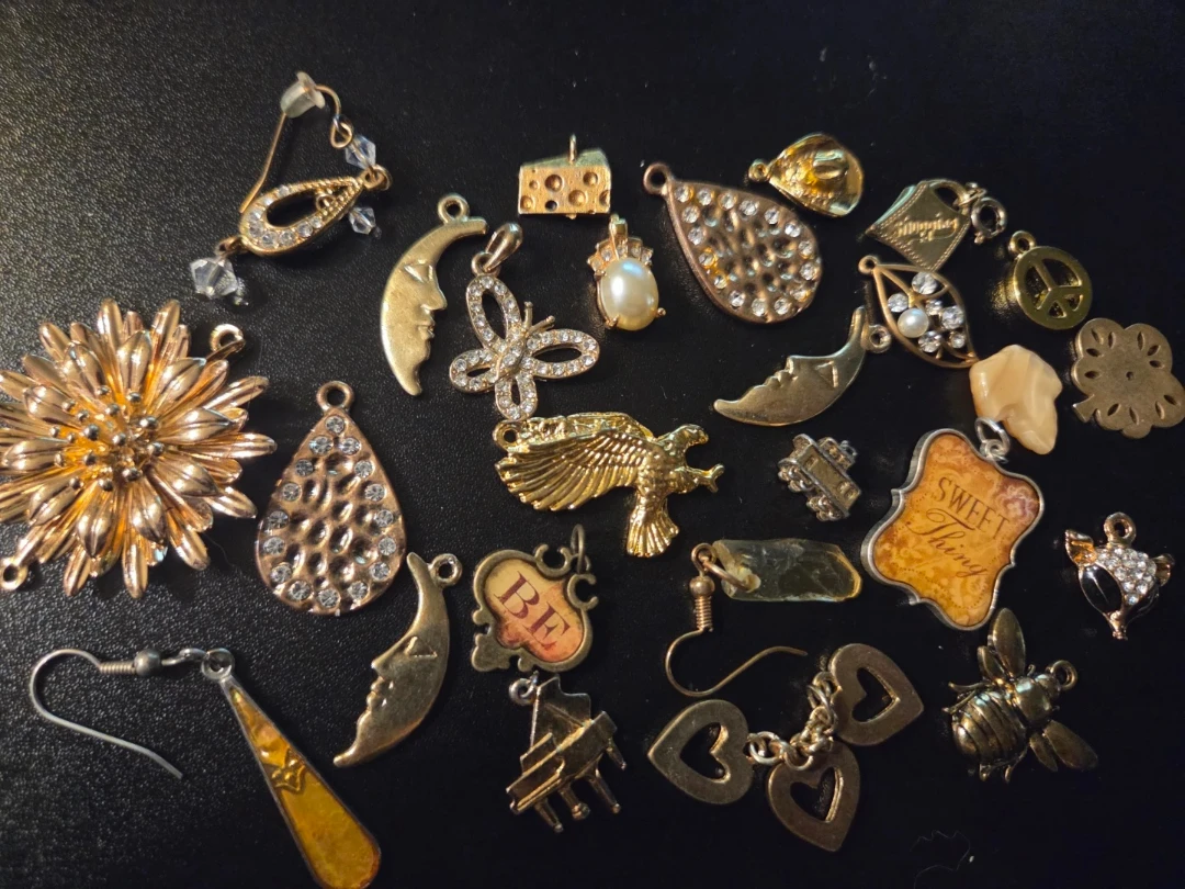 Assorted Charms and Pendants - Gold Tone