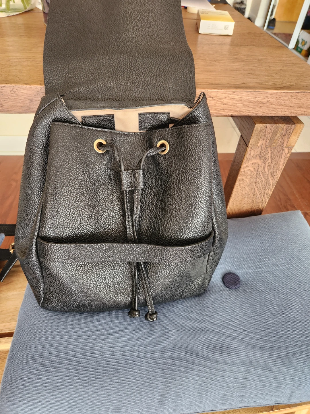 🏆Black Leather Backpack - photo 2