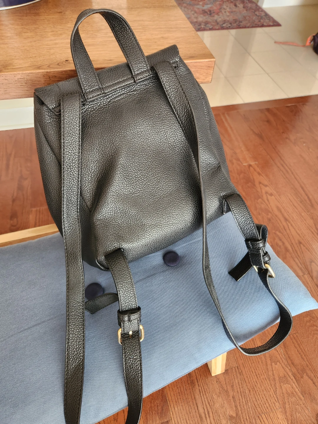 🏆Black Leather Backpack - photo 3