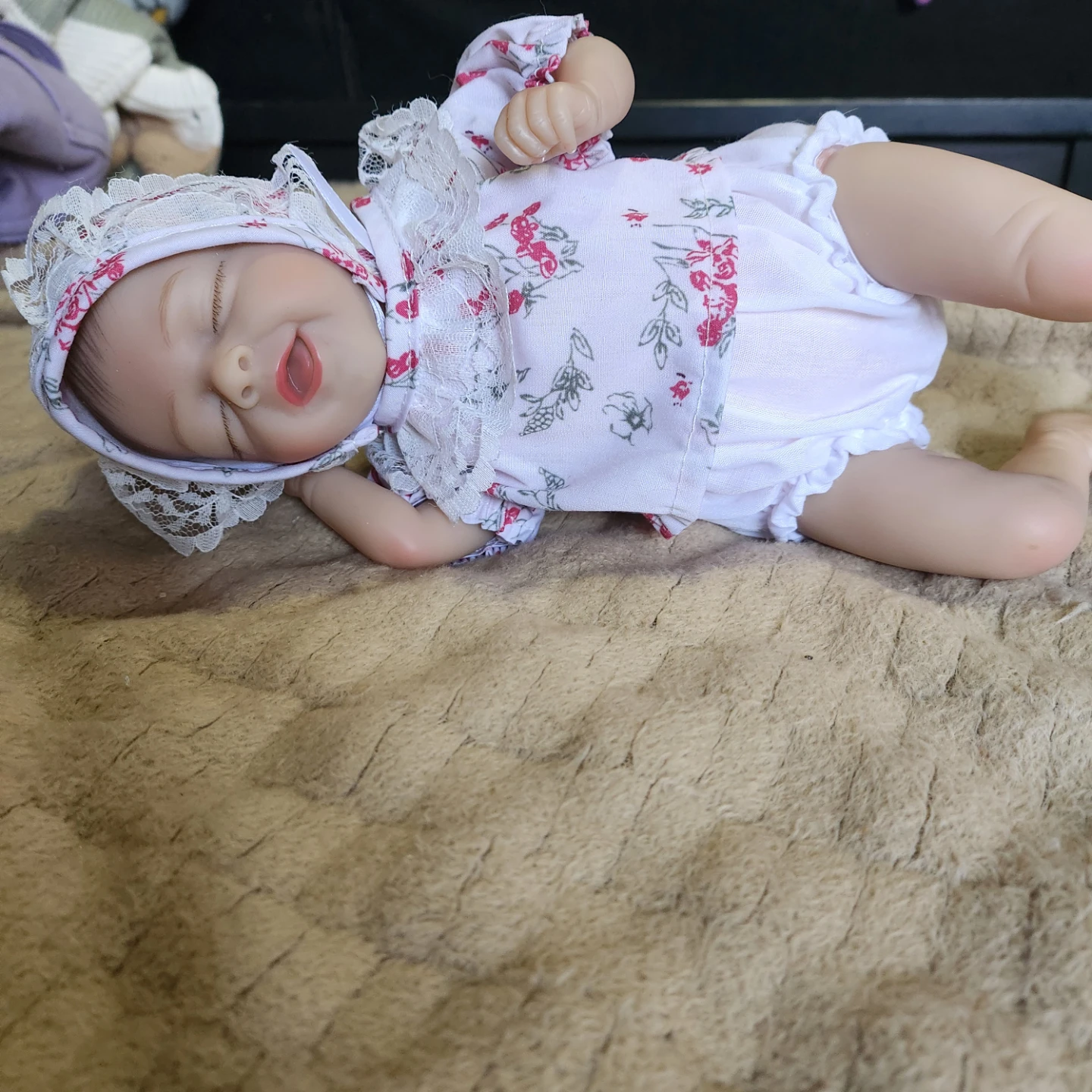 Reborn Baby Doll with Floral Outfit - photo 3