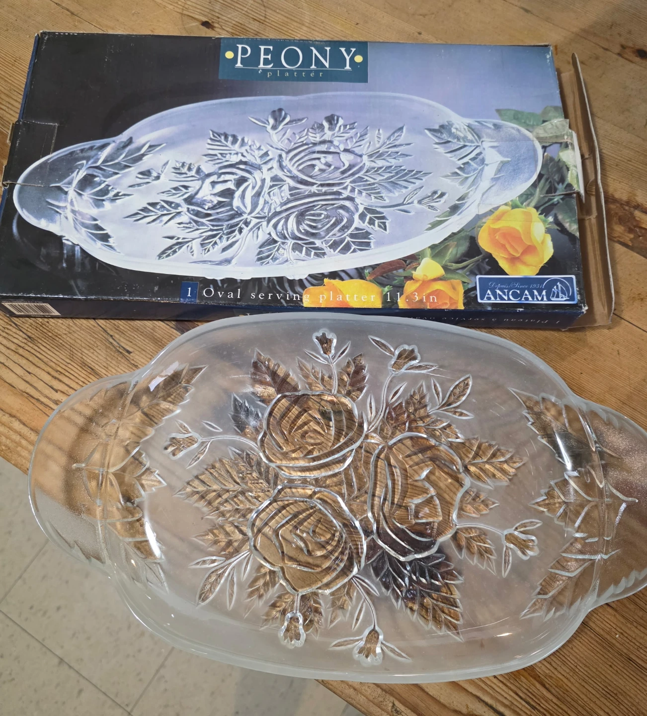 Peony Oval Serving Platter - 11.3in