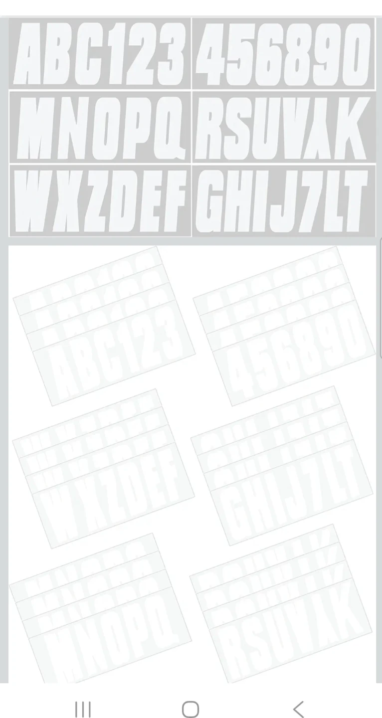Hardline Letter/Number Kit - 146 Decals - photo 2