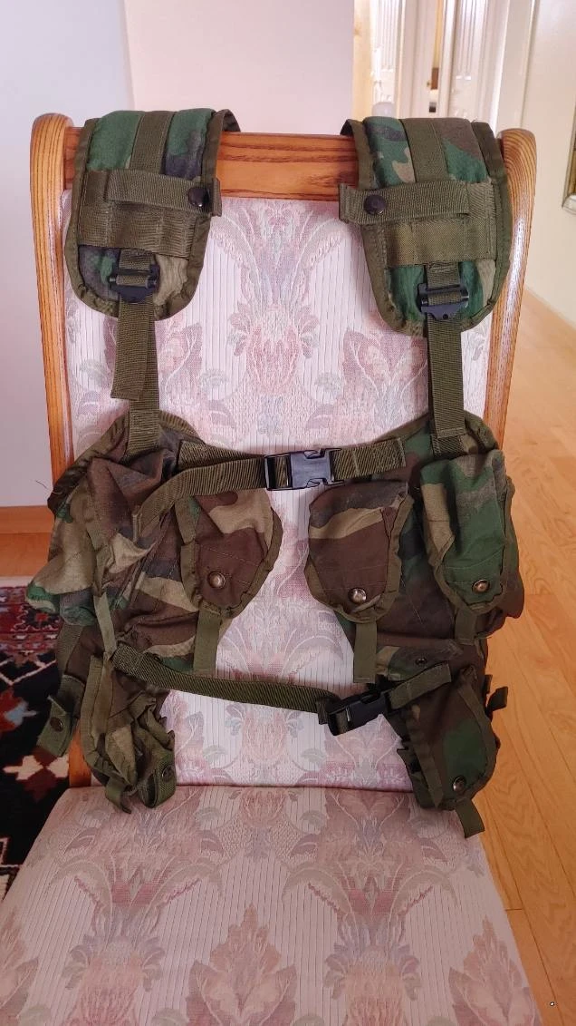 Military Camo Jacket, Pants, Vest, Boots, and Canteen - photo 4