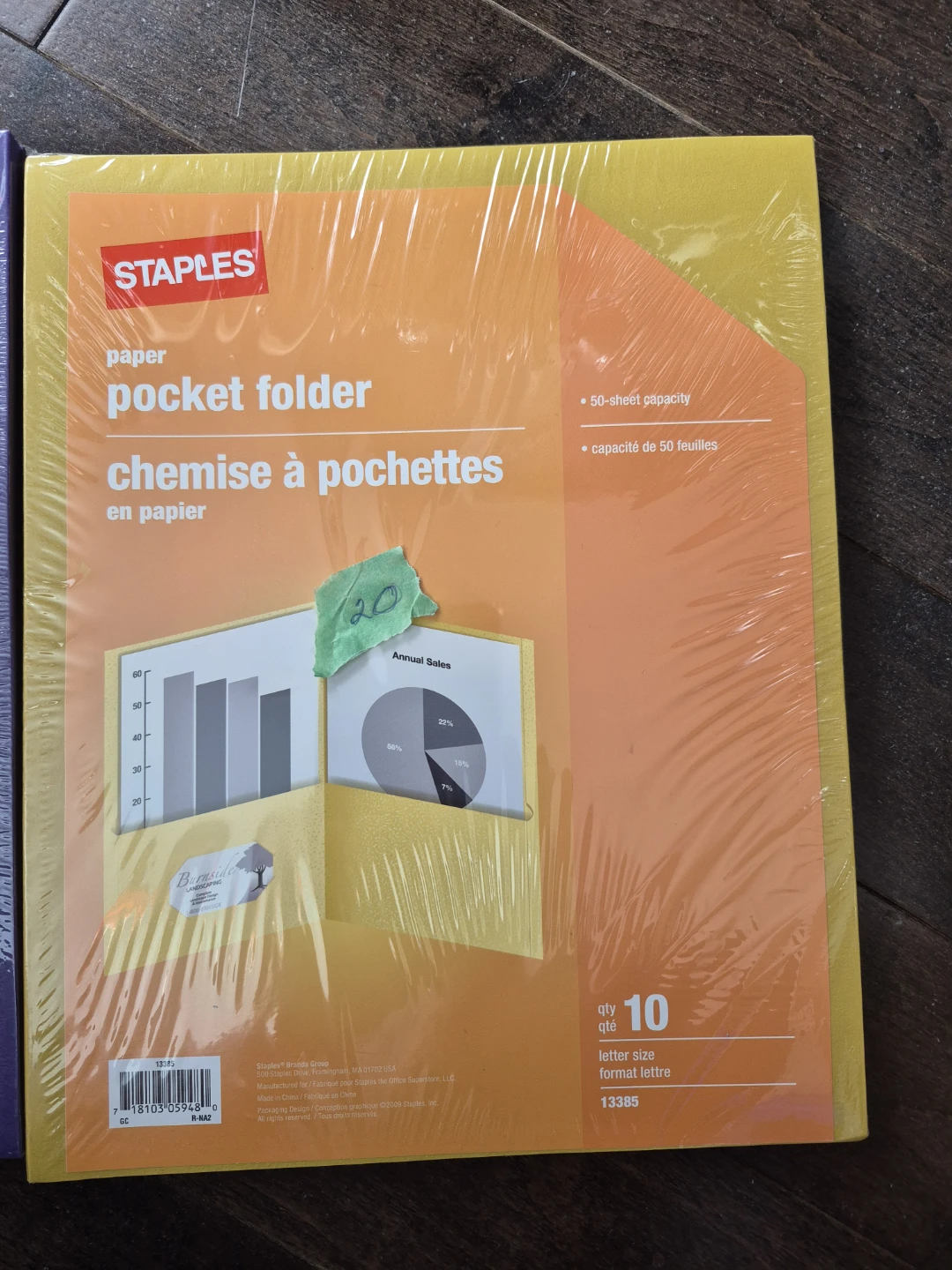 Staples Paper Pocket Folders (10 Pack) - photo 2