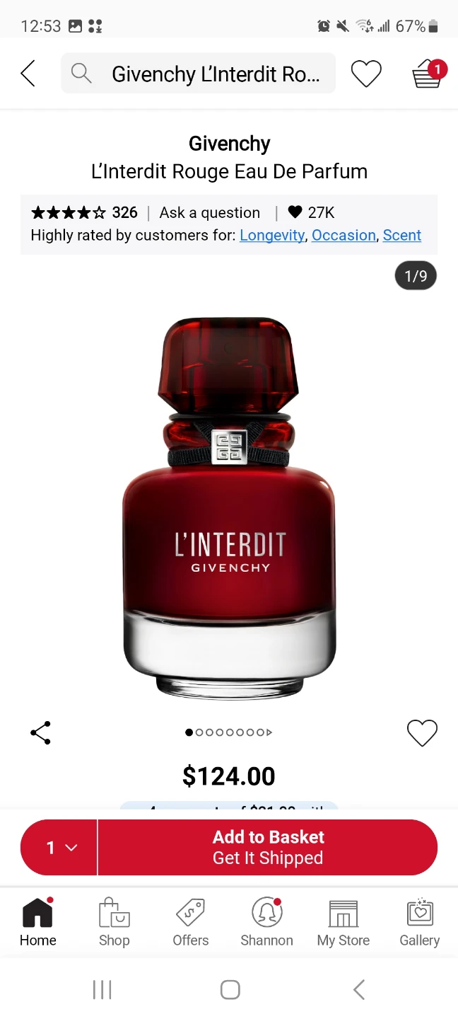 NEW SEALED- Givenchy L'Interdit Rouge Eau De Parfum 35ml - photo 2