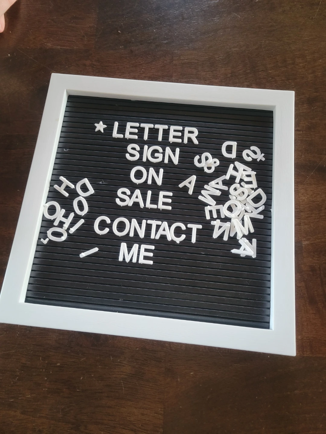 White Letter Board Sign with Letters