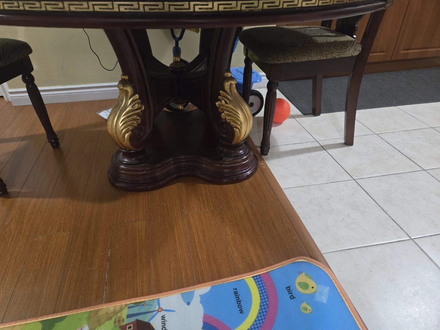 Round Dining Table with Ornate Base - photo 2