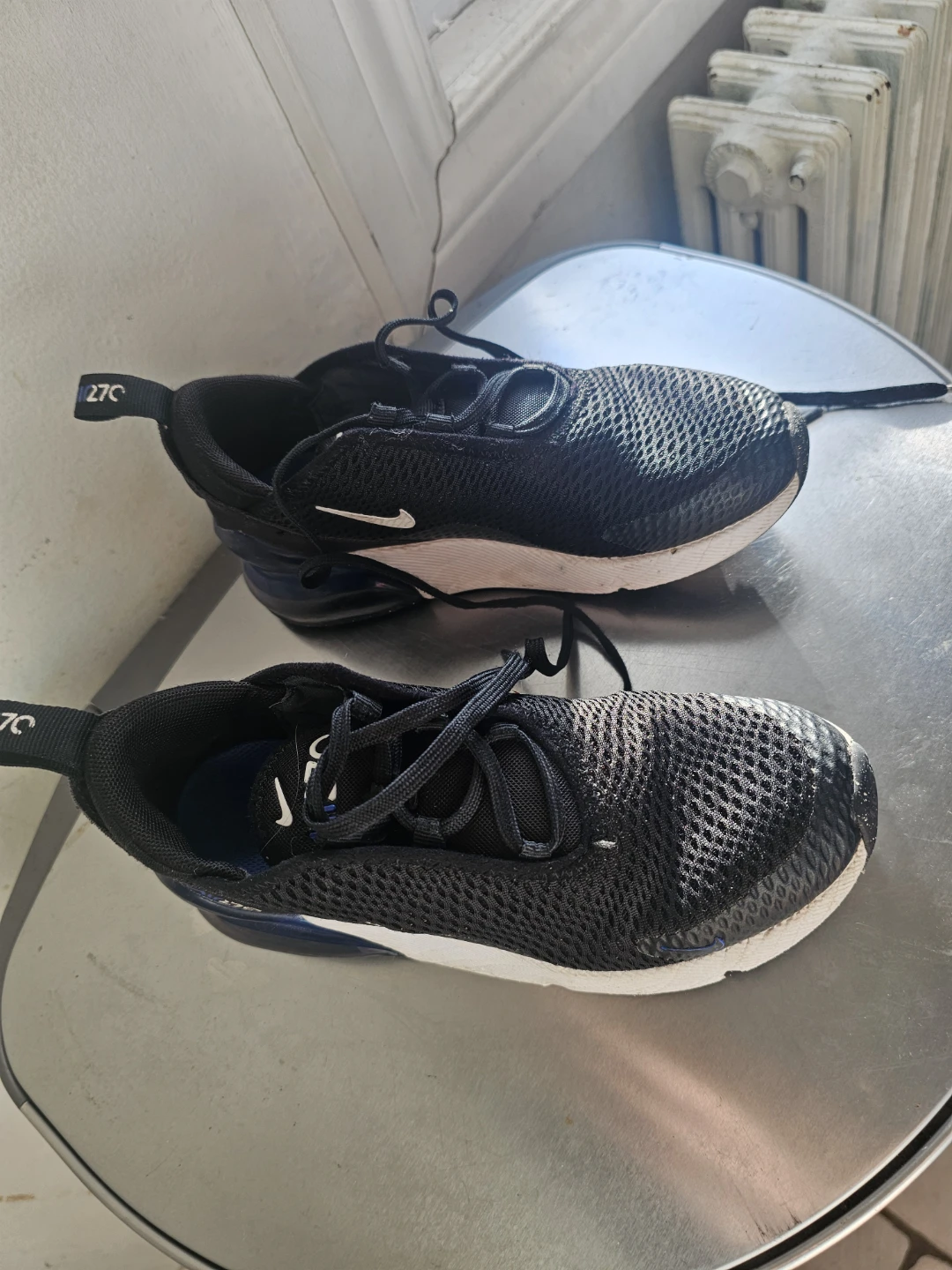 Nike Air Max 270 Black Blue Running Shoes
