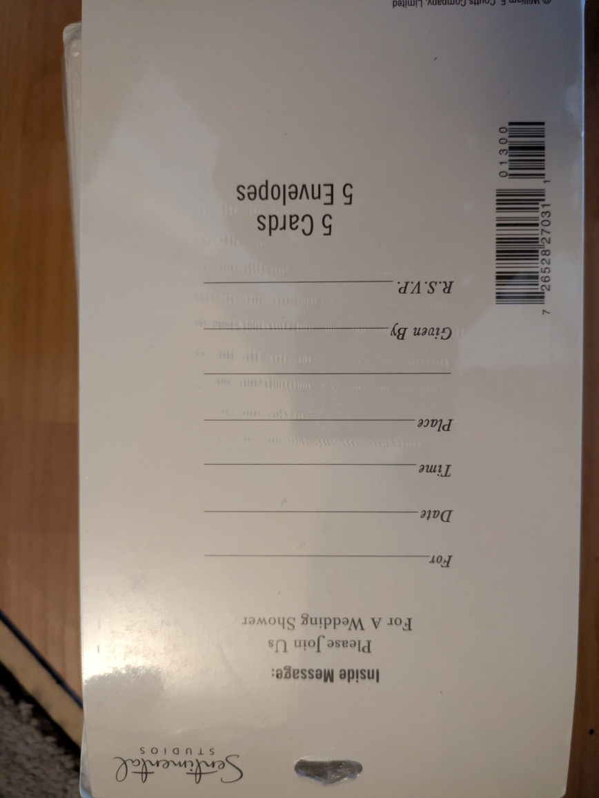 🏆 BRAND NEW set of 5 Bridal Shower Invitations x 18 - photo 2