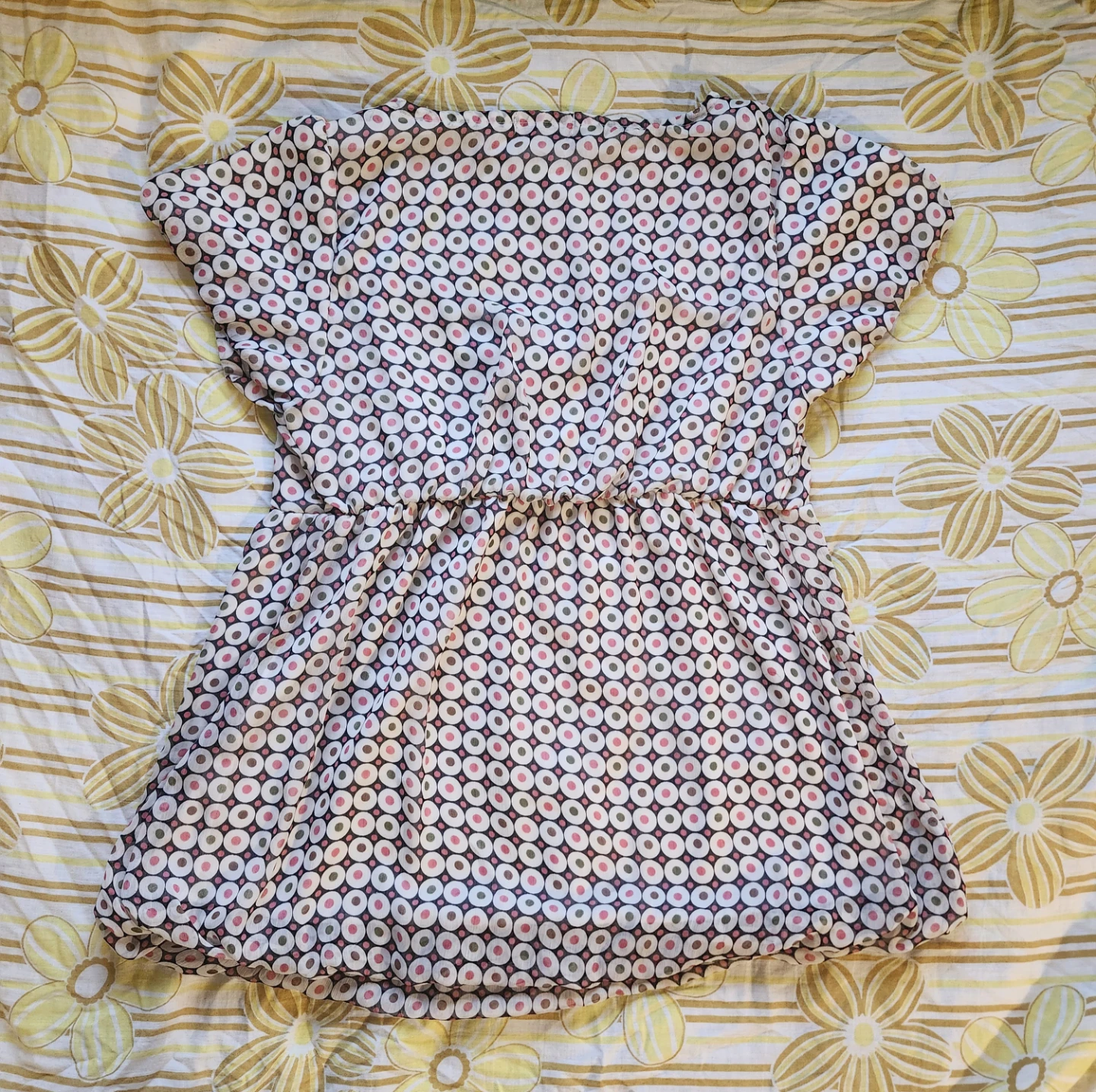 Cute pink and white polka dot babydoll top - photo 2