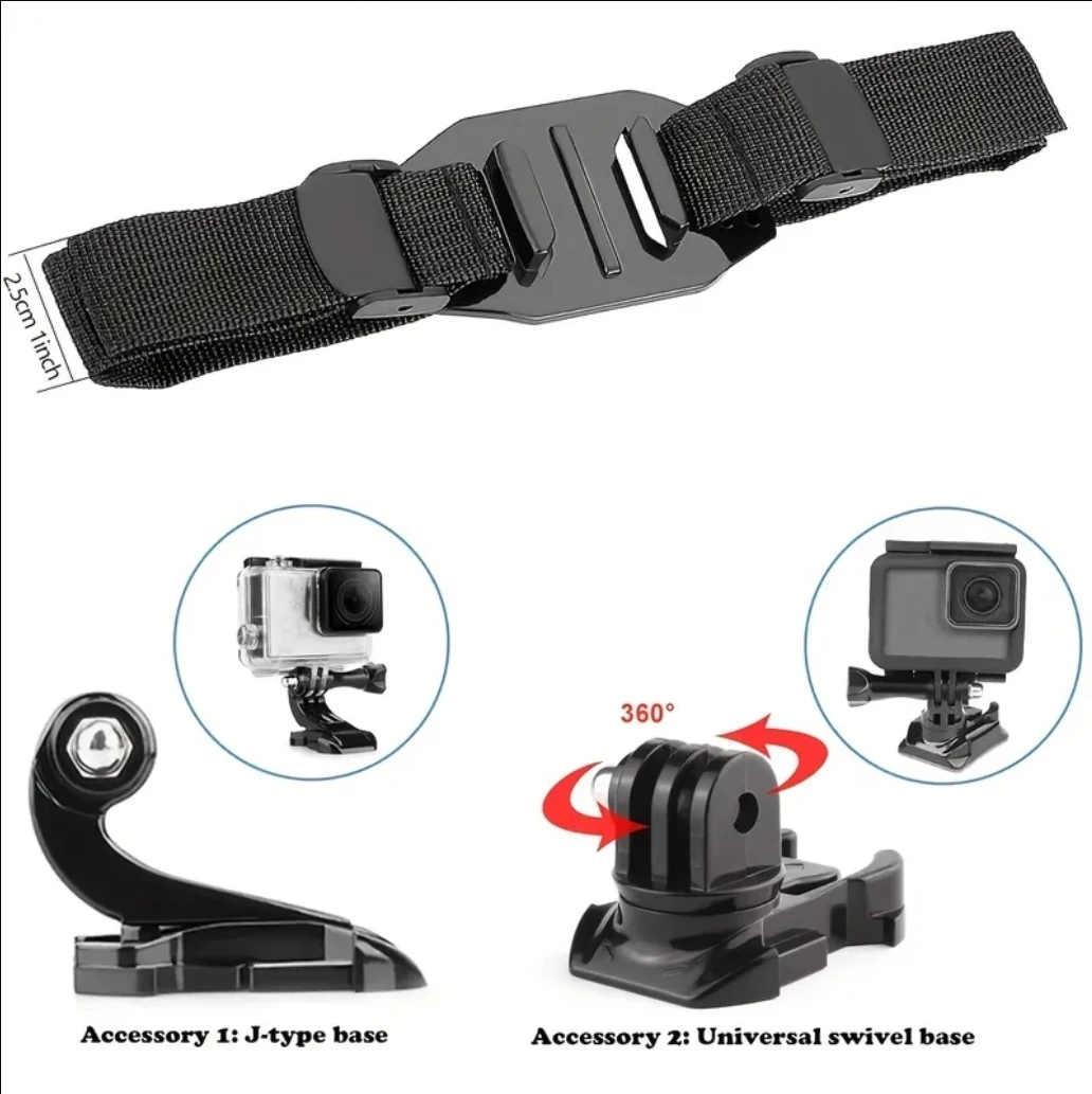 Bike Helmet Strap Mount for GoPro Action Camera - photo 2
