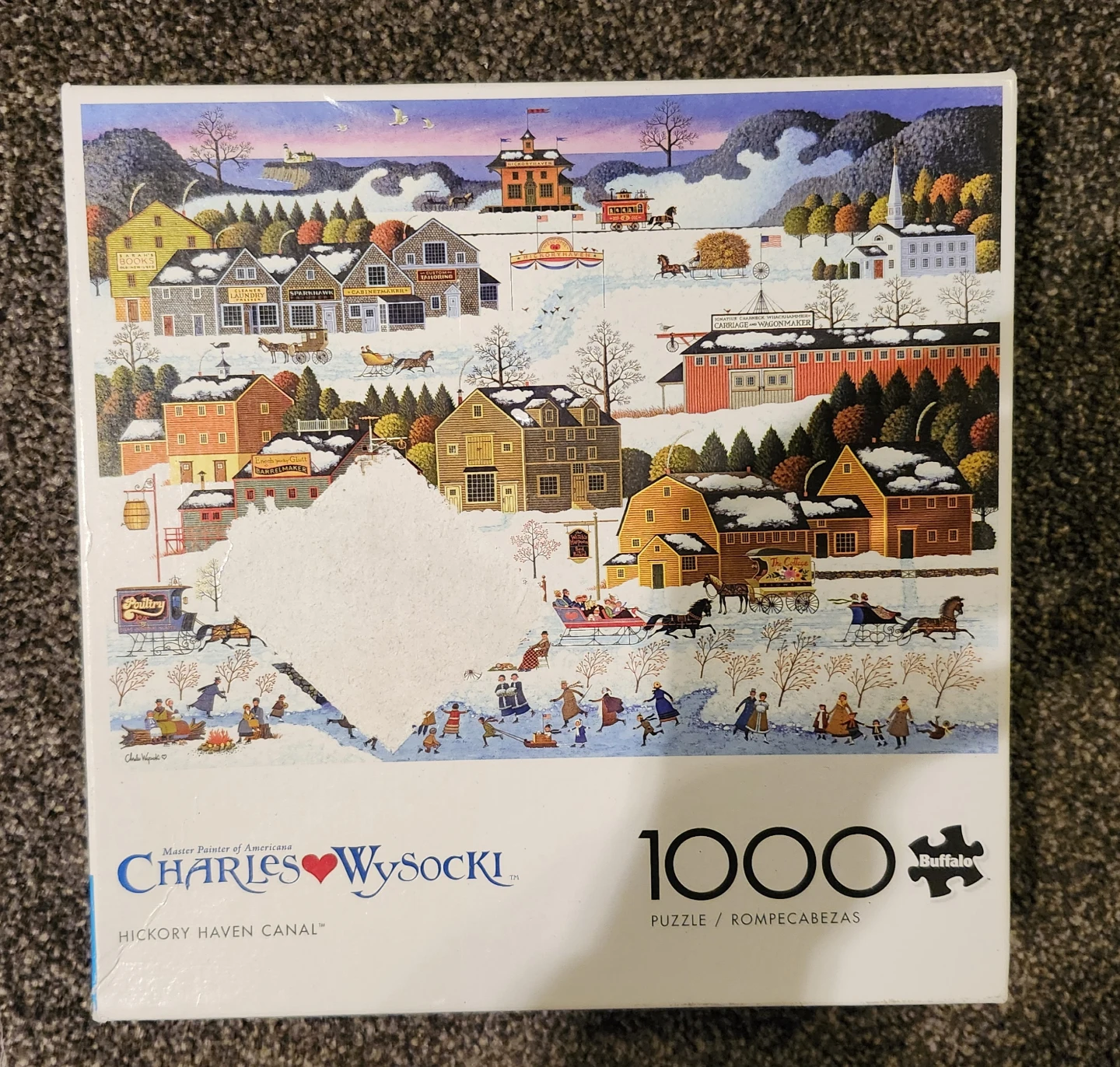 Charles Wysocki 1000 Piece Puzzle - Hickory Haven Canal