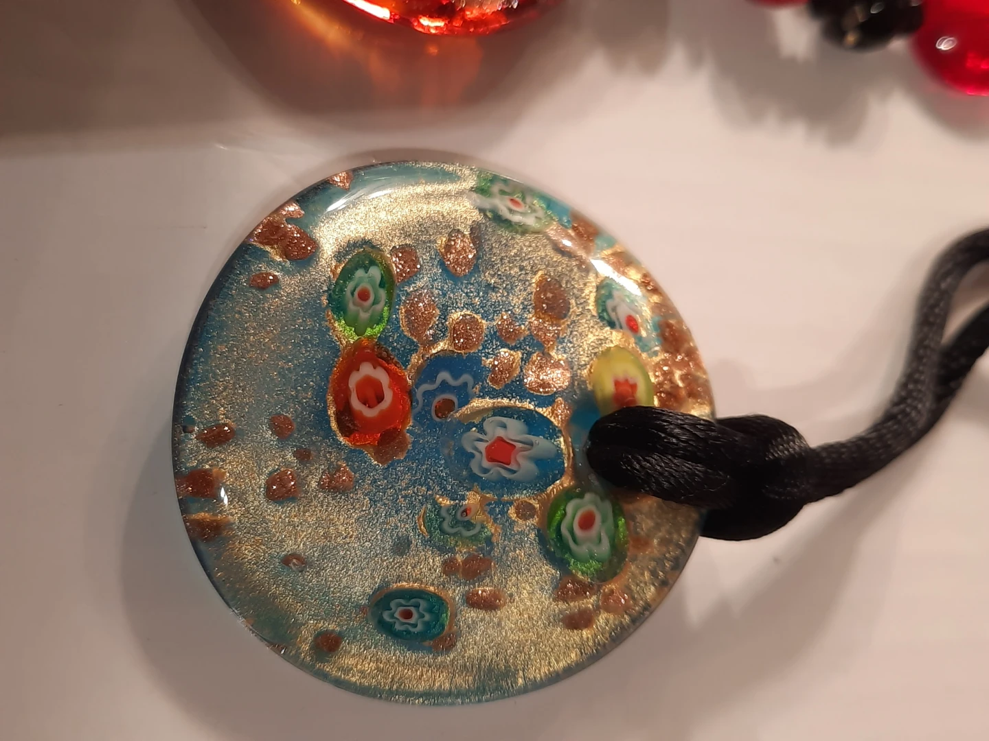 Murano glass Pendant Necklace Set - photo 4
