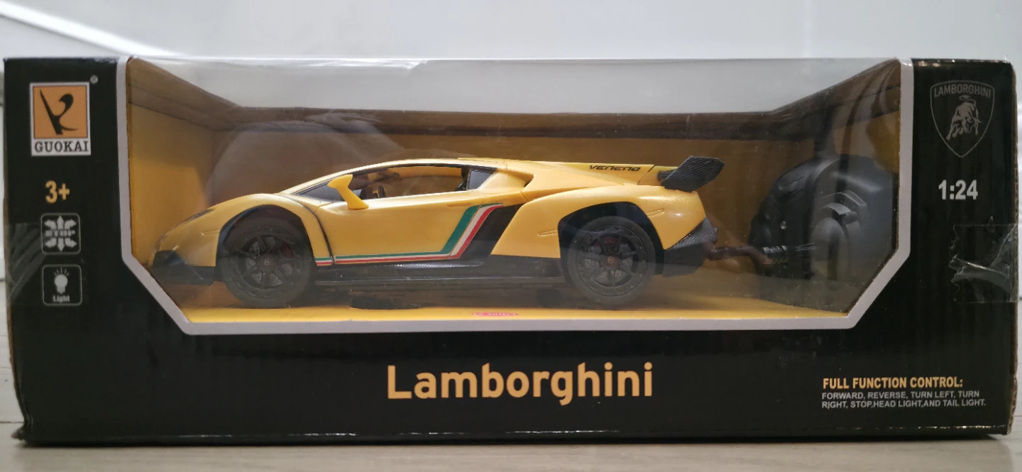 Yellow Lamborghini Remote Control Toy Car 1:24