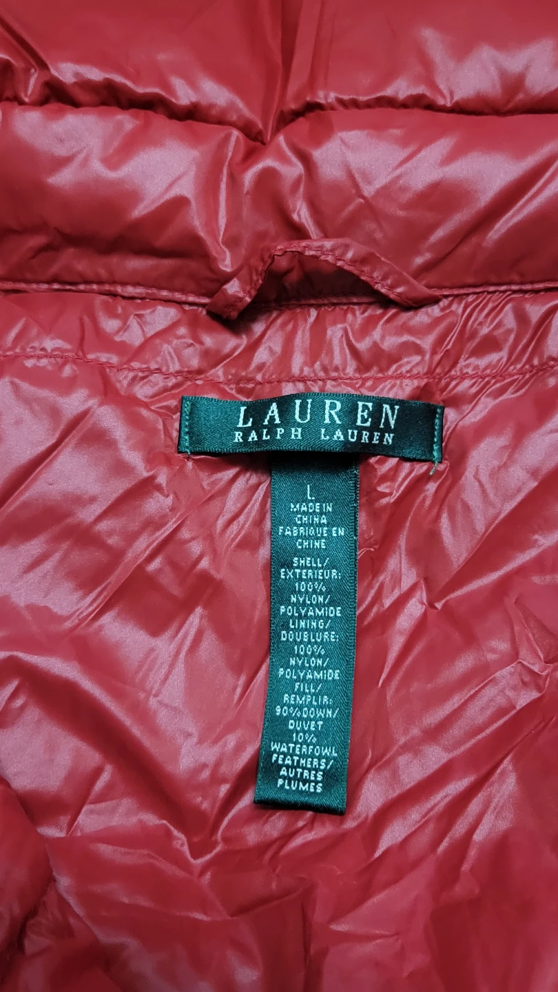 Lauren Ralph Lauren Red Puffer Vest Size L - photo 5