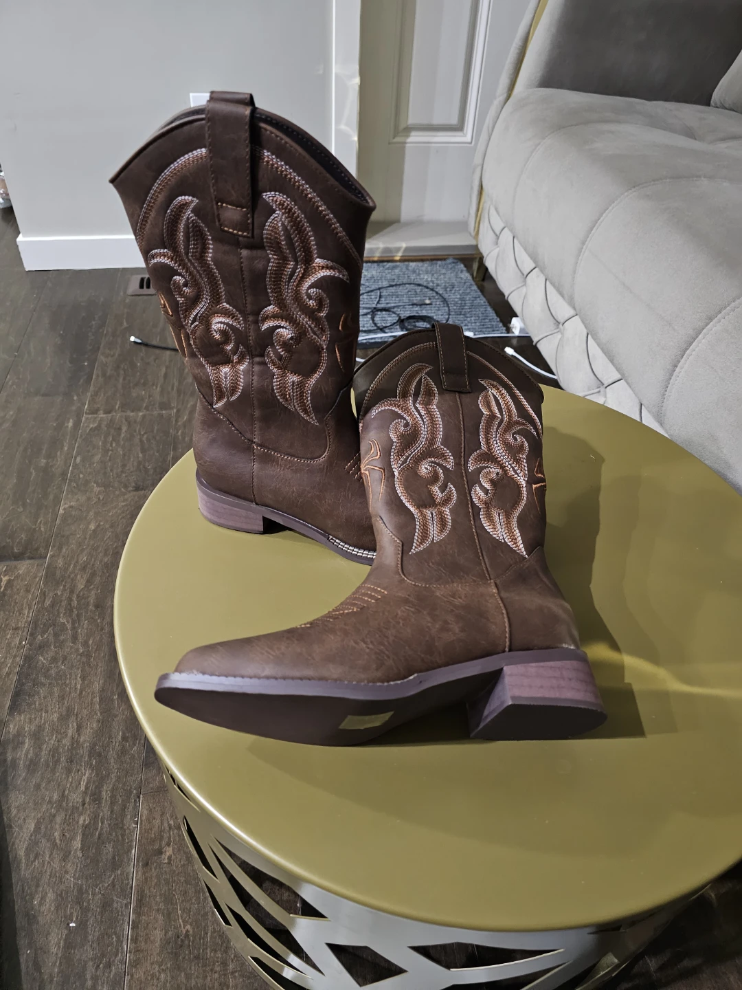 Brown Cowboy Boots for girls size 6.5