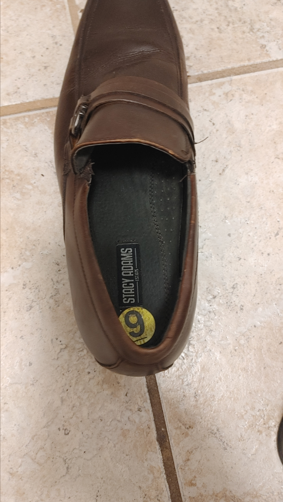Men's Brown Leather Shoes Size 9 - photo 4