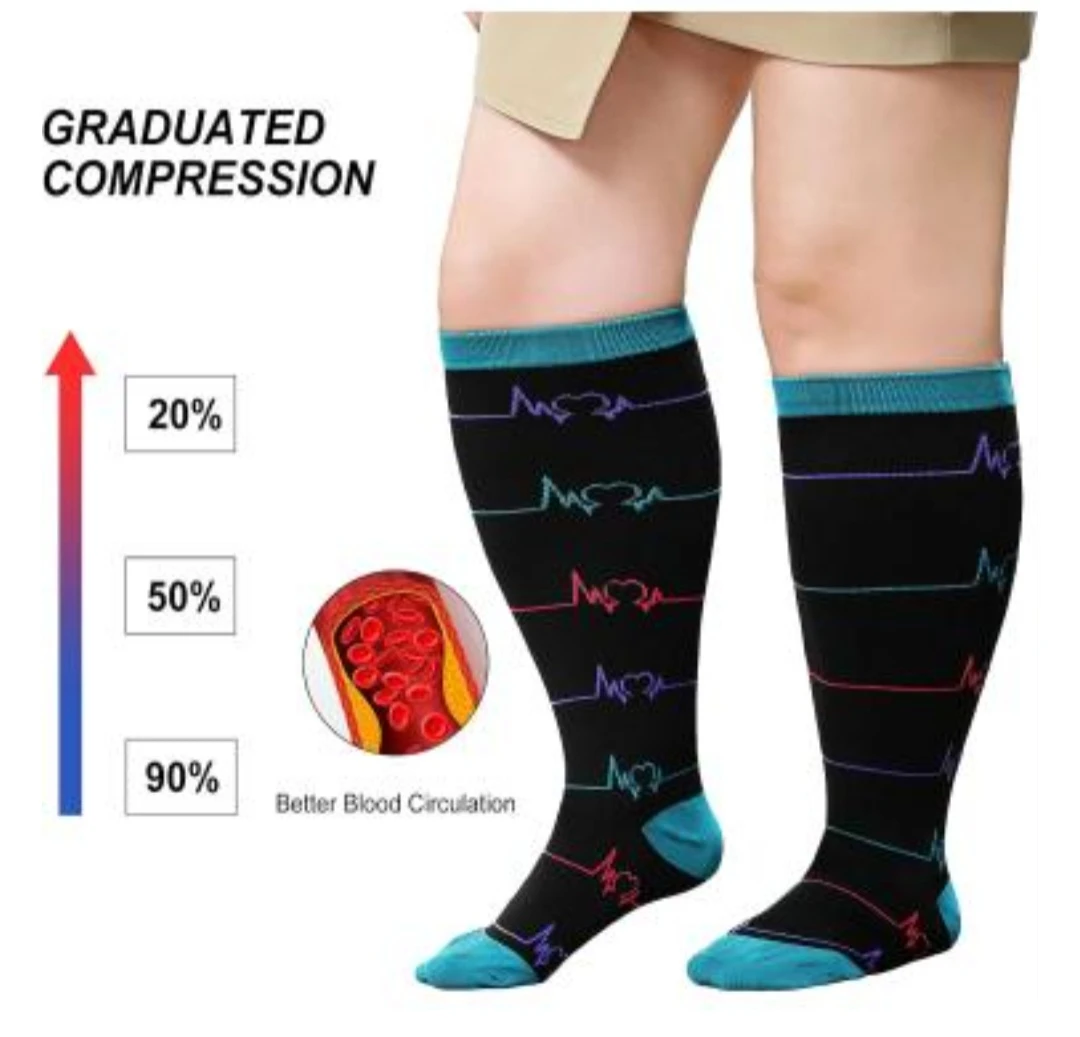 3XL-1pair-Plus Size Compression Sock For Men and