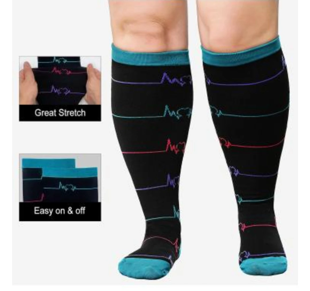 3XL-1pair-Plus Size Compression Sock For Men and - photo 2