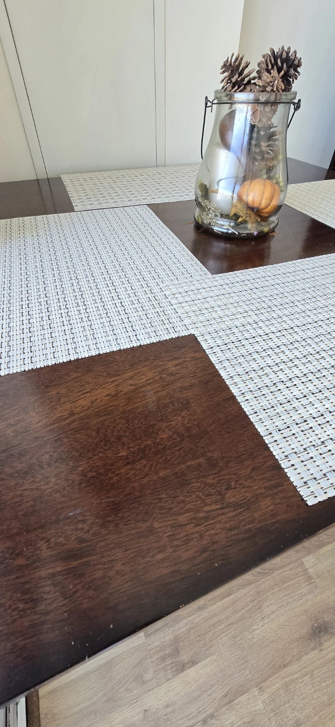 Dark Brown Wooden Dining Table with 4 chairs - photo 2