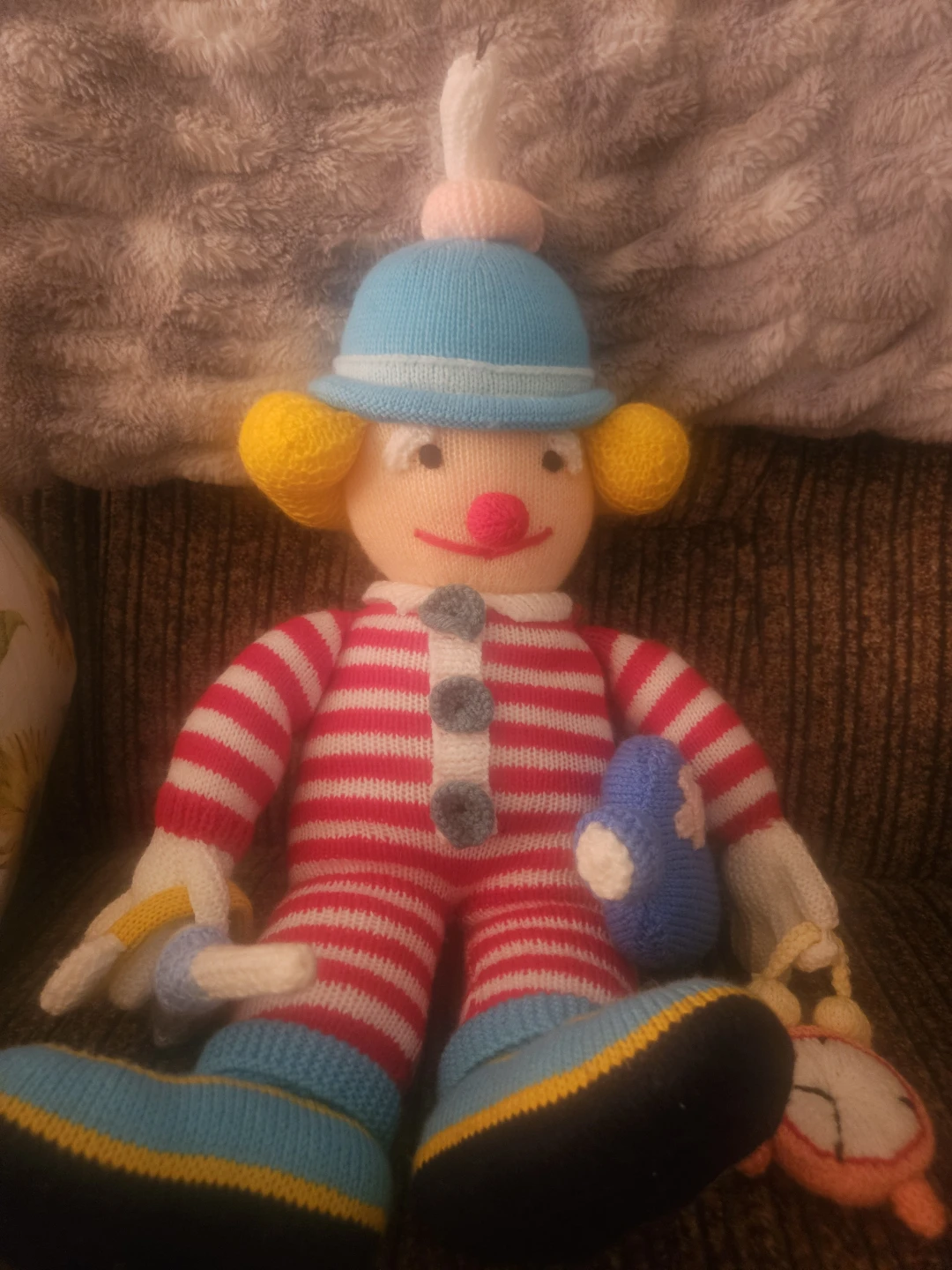 Knitted Clown Doll with Accessories - photo 3