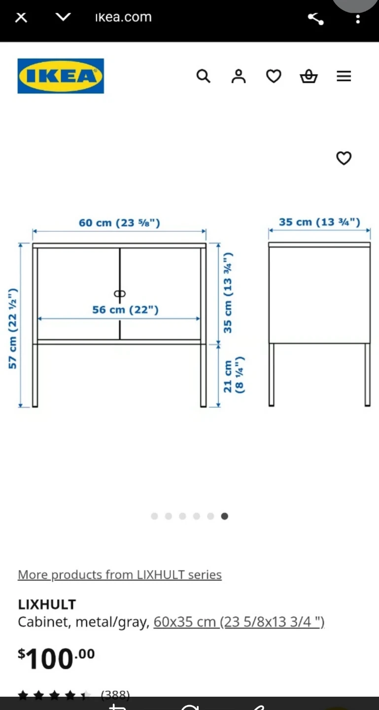 IKEA LIXHULT Cabinet  carrot - photo 5