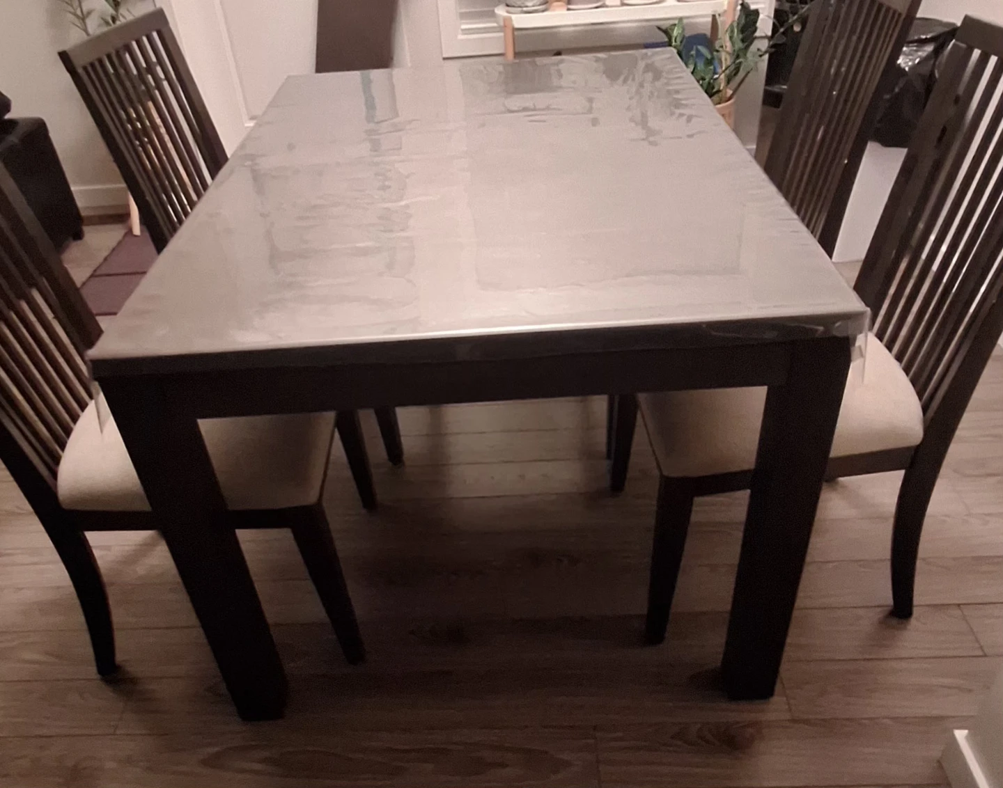 Brown Dining Table with 6 Chairs - photo 5