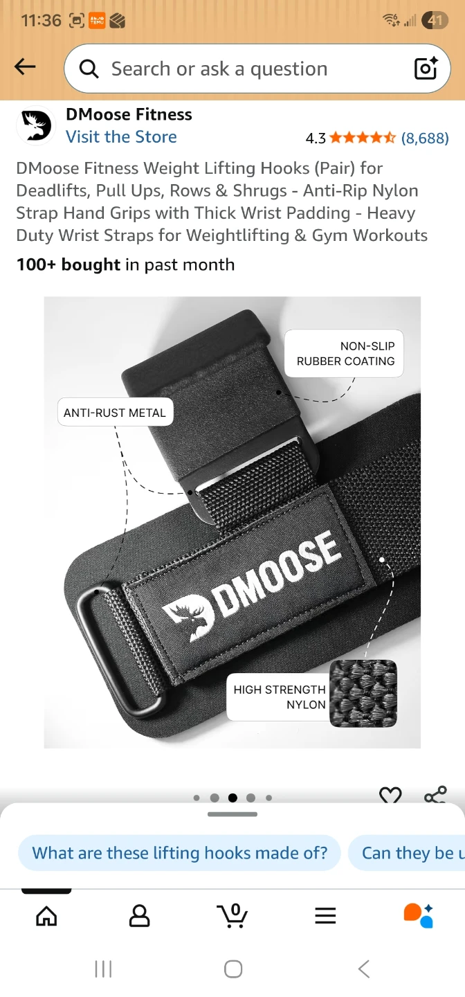 DMoose Fitness Weight Lifting Hooks - photo 5